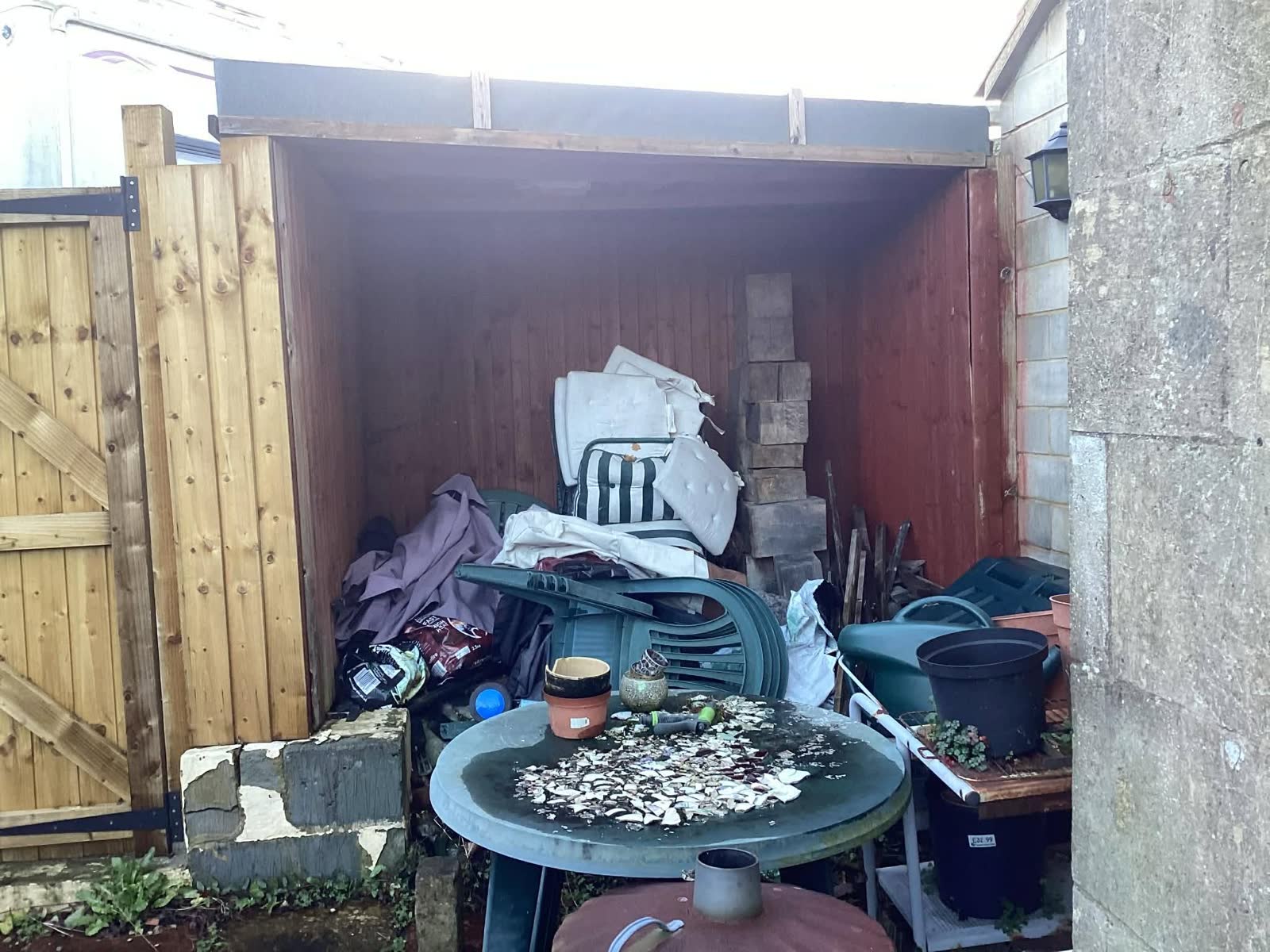 Bradford-on-Avon Shed Waste Clearance before clearance