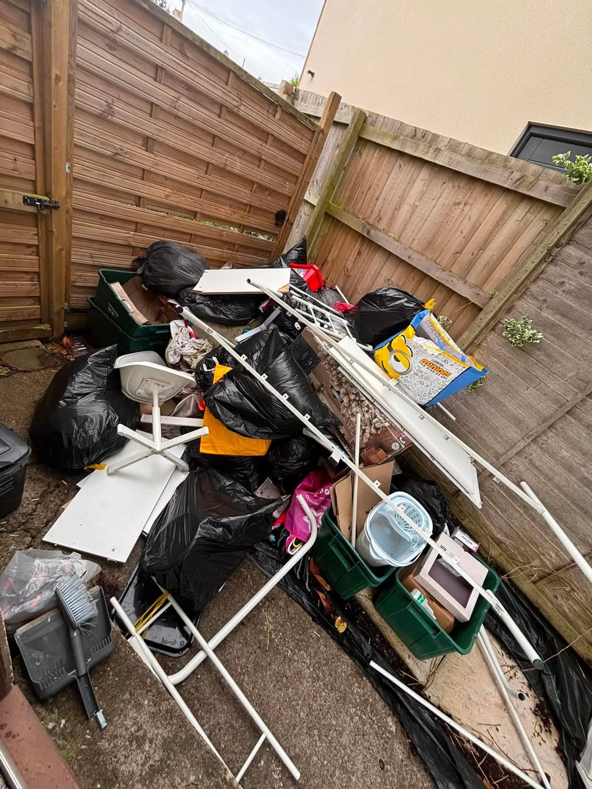 Returning-Client Mixed Waste and Patio Clearance before clearance